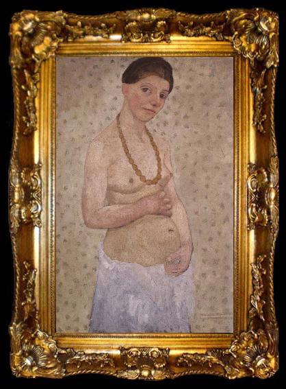 framed  Paula Modersohn-Becker Self-Portrait on my Sixth Wedding Anniversary, ta009-2